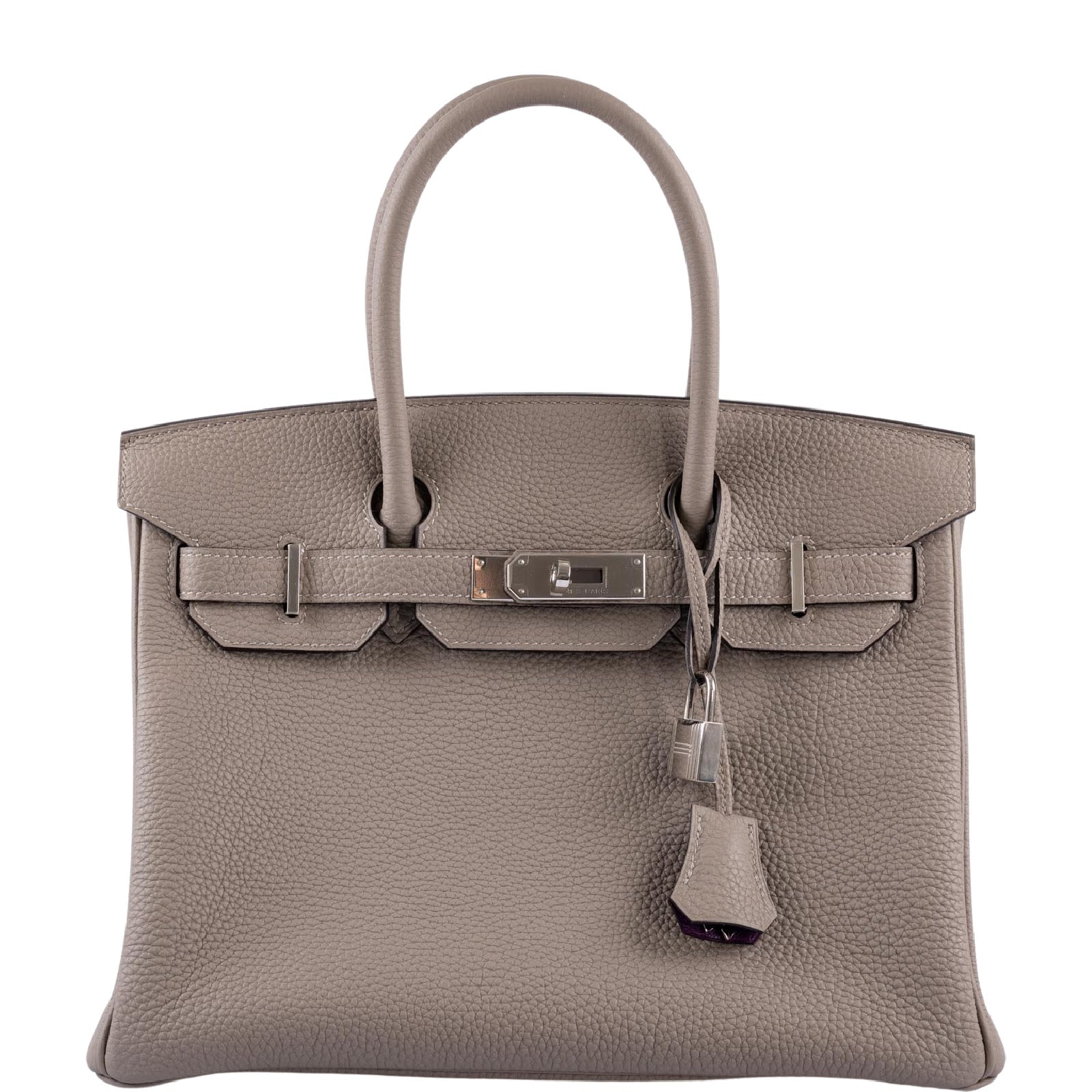 Hermès HSS Birkin 30: Gris Asphalte Togo, Cassis Interior, Palladium Hardware 3 Hermès HSS Birkin 30: Gris Asphalte Togo, Cassis Interior, Palladium Hardware - Image 3