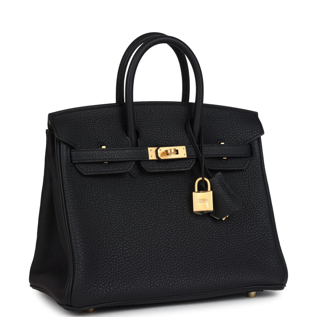 Hermès HSS Birkin 25 Black Verso Togo Bag - Brushed Gold Hardware 4 Hermès HSS Birkin 25 Black Verso Togo Bag - Brushed Gold Hardware - Image 4