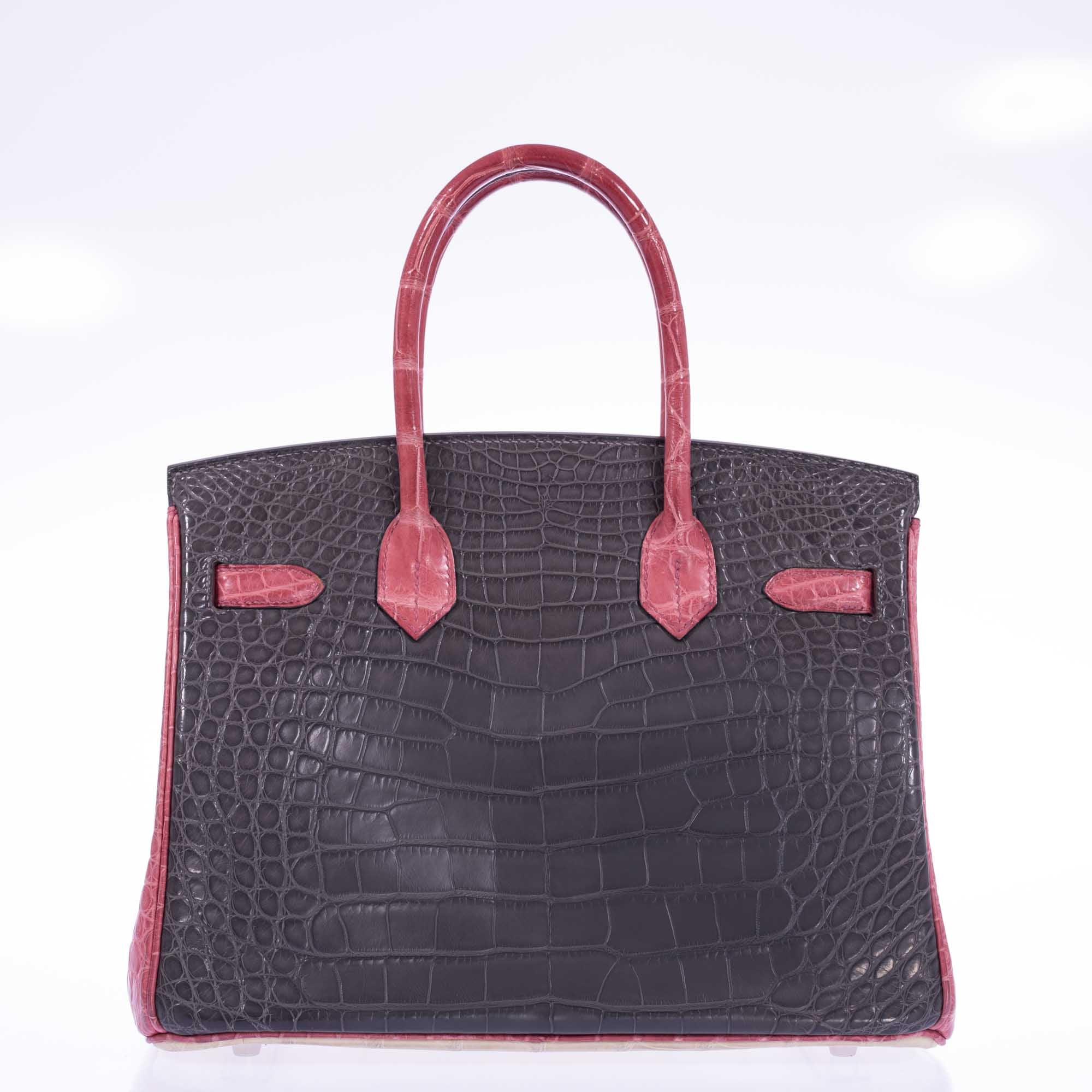 Hermès Birkin 30 Tri-Color Alligator Bag - Paris Gray 7 Hermès Birkin 30 Tri-Color Alligator Bag - Paris Gray - Image 7