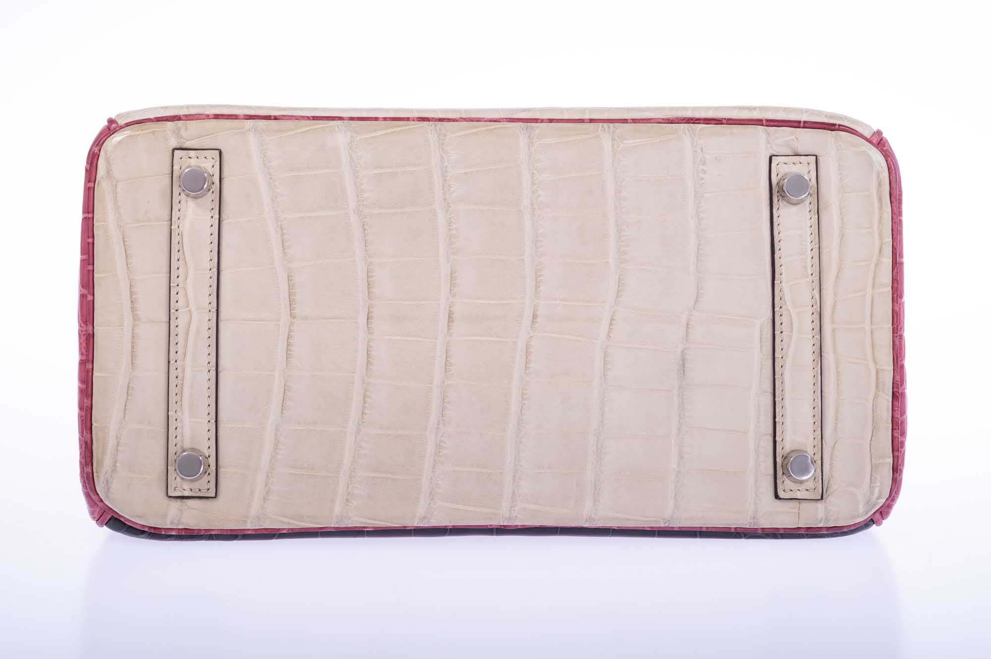 Hermès Birkin 30 Tri-Color Alligator Bag - Paris Gray 8 Hermès Birkin 30 Tri-Color Alligator Bag - Paris Gray - Image 8