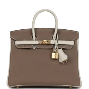 Hermès HSS Birkin 25 Etoupe/Craie Togo Gold Hardware - Special Order