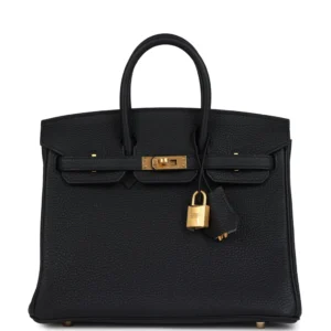 Hermès HSS Birkin 25 Black Verso Togo Bag - Brushed Gold Hardware