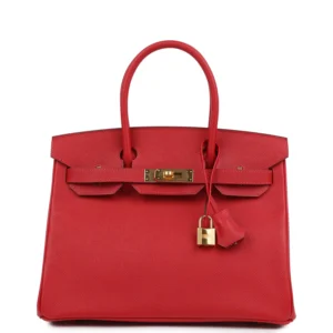 Hermès HSS Birkin 30 Rouge Casaque Bag - Exquisite Epsom Leather & Gold Hardware