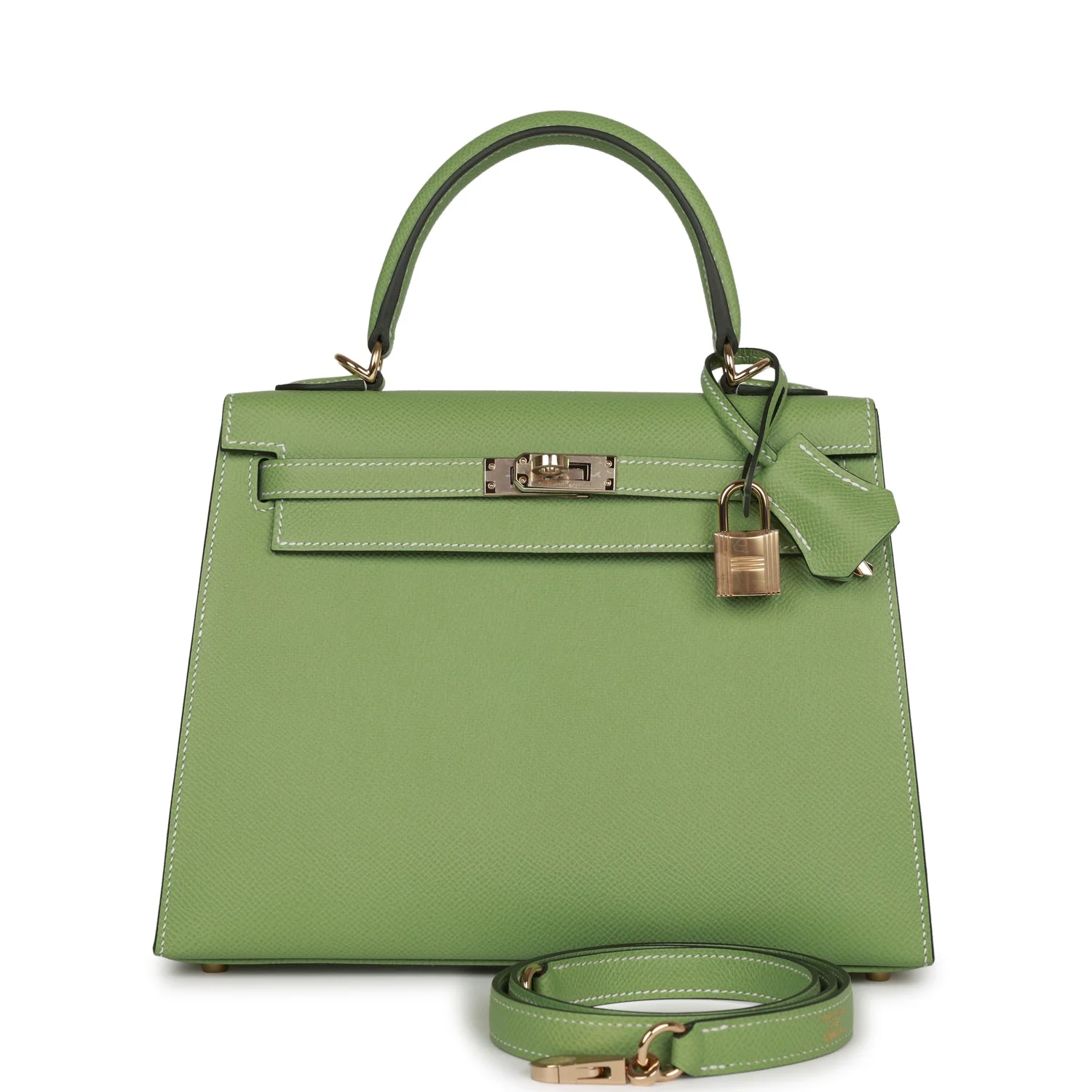 Hermès Special Order Kelly Sellier 25 - Vert Criquet Epsom, Permabrass Hardware 1 Hermès Special Order Kelly Sellier 25 - Vert Criquet Epsom, Permabrass Hardware