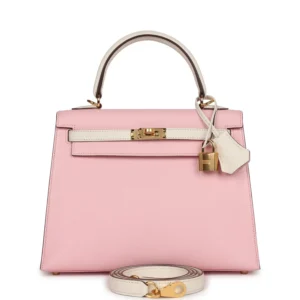 Hermès HSS Kelly Sellier 25 Rose Sakura/Nata Chevre Gold Hardware 13 Hermès HSS Kelly Sellier 25 Rose Sakura/Nata Chevre Gold Hardware