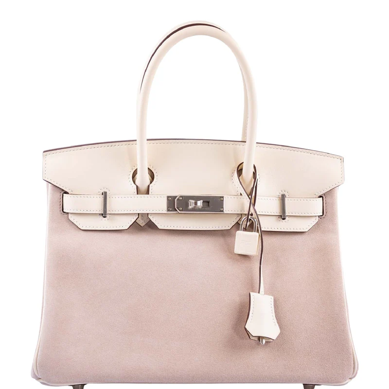 Hermès Birkin 30 in Glycine Grizzly and Nata Swift with Palladium Hardware 7 Hermès Birkin 30 in Glycine Grizzly and Nata Swift with Palladium Hardware - Image 7