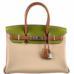 Hermes-Birkin-30-HSS-Gold-Vert-Anis-Argile-Togo-Brushed-Palladium-Hardware