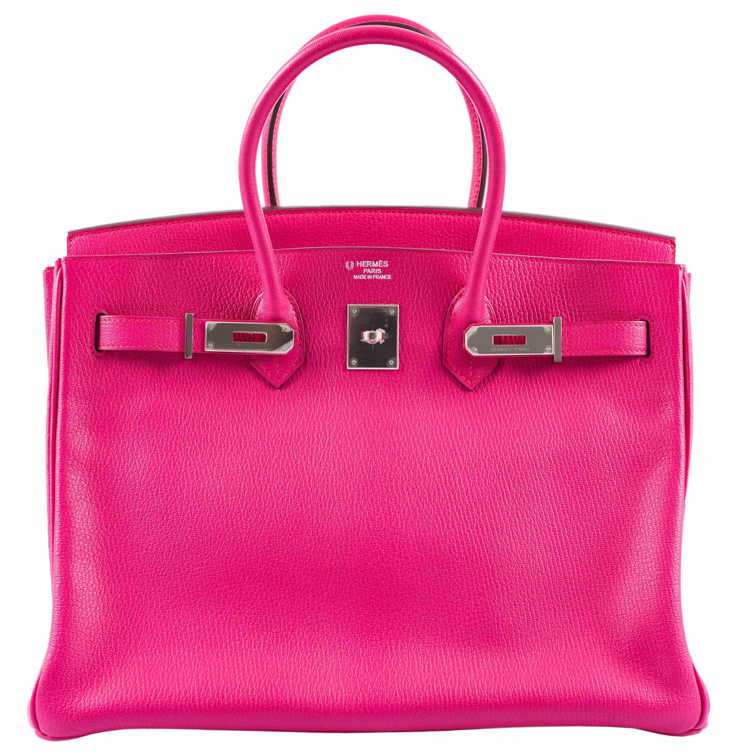 Hermès Birkin 35 Rose Tyrien Chevre - Palladium Hardware, Extra Pocket 2 Hermès Birkin 35 Rose Tyrien Chevre - Palladium Hardware, Extra Pocket - Image 2