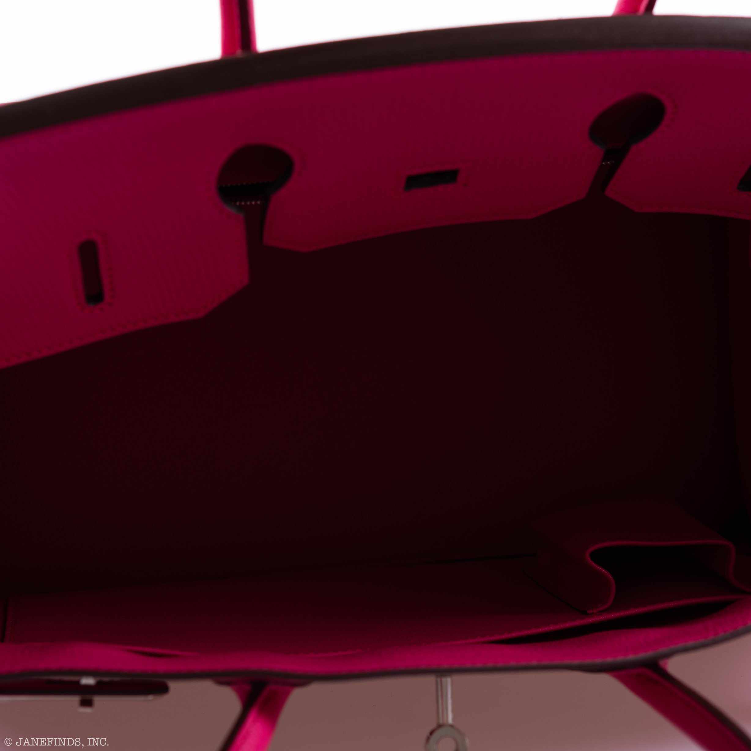 Hermès Birkin 35 Rose Tyrien Chevre - Palladium Hardware, Extra Pocket 6 Hermès Birkin 35 Rose Tyrien Chevre - Palladium Hardware, Extra Pocket - Image 6