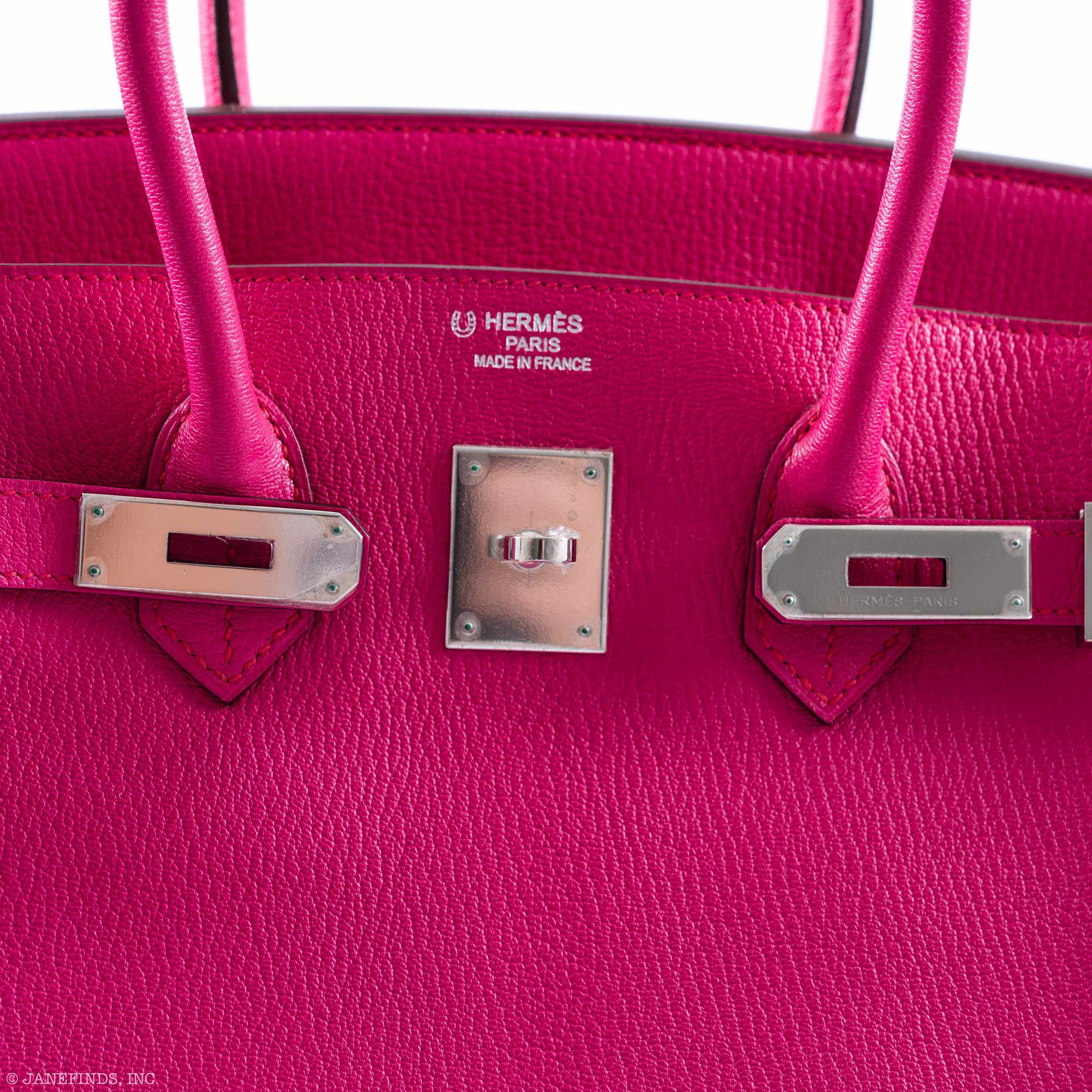 Hermès Birkin 35 Rose Tyrien Chevre - Palladium Hardware, Extra Pocket 7 Hermès Birkin 35 Rose Tyrien Chevre - Palladium Hardware, Extra Pocket - Image 7