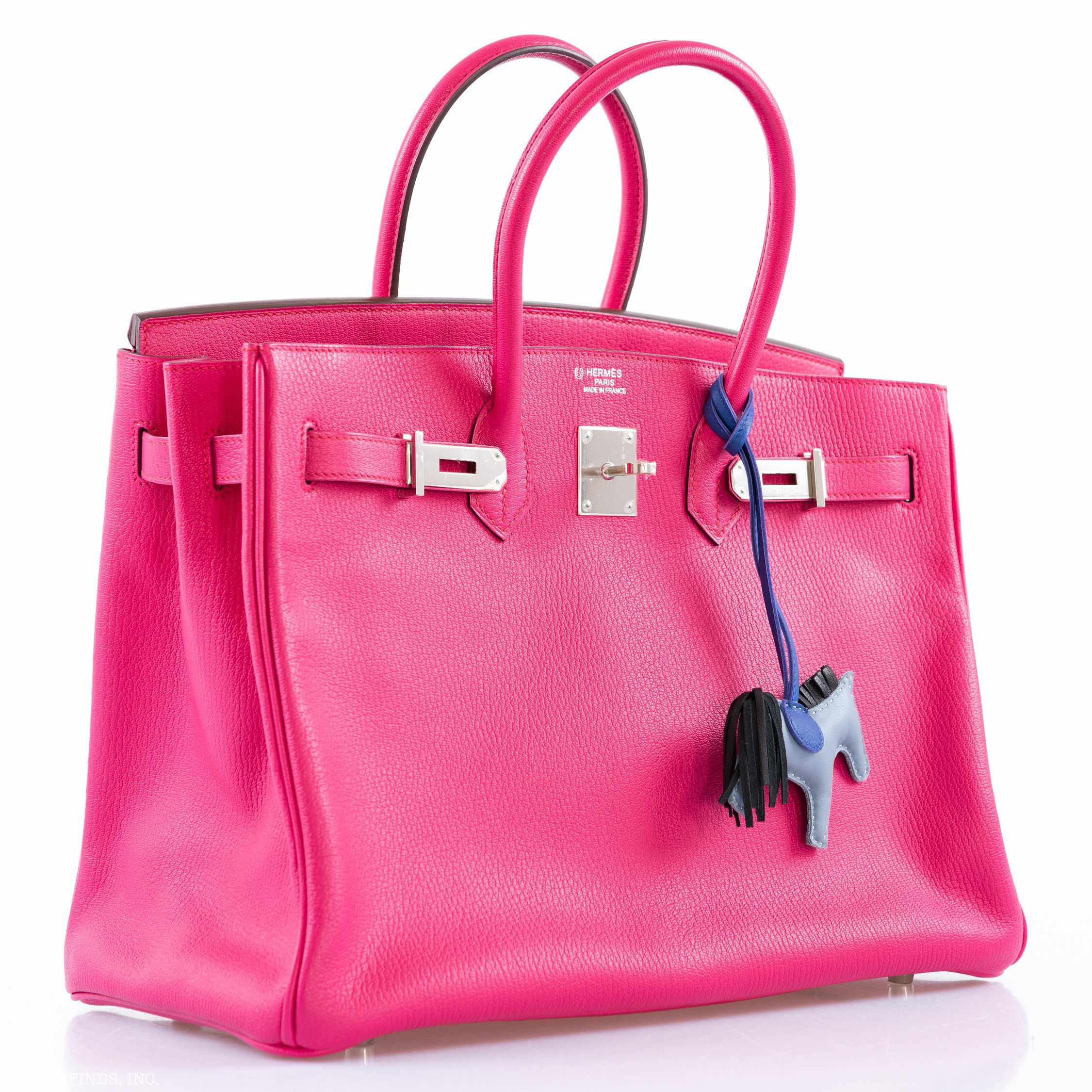 Hermès Birkin 35 Rose Tyrien Chevre - Palladium Hardware, Extra Pocket 8 Hermès Birkin 35 Rose Tyrien Chevre - Palladium Hardware, Extra Pocket - Image 8