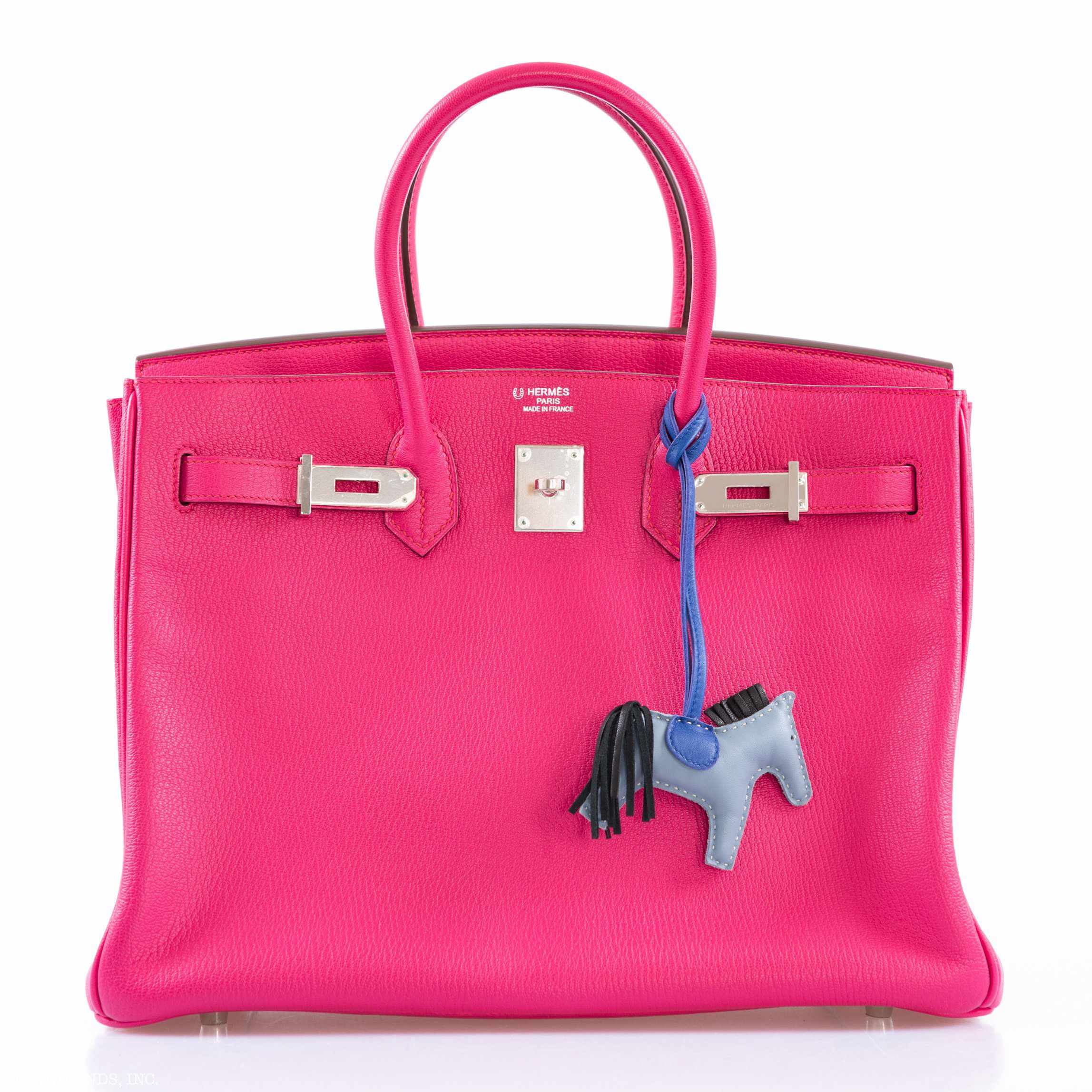 Hermès Birkin 35 Rose Tyrien Chevre - Palladium Hardware, Extra Pocket 9 Hermès Birkin 35 Rose Tyrien Chevre - Palladium Hardware, Extra Pocket - Image 9