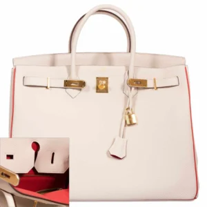 Hermes-Birkin-40-HSS-Craie-And-Vermillion-Red-Togo-Gold-Hardware