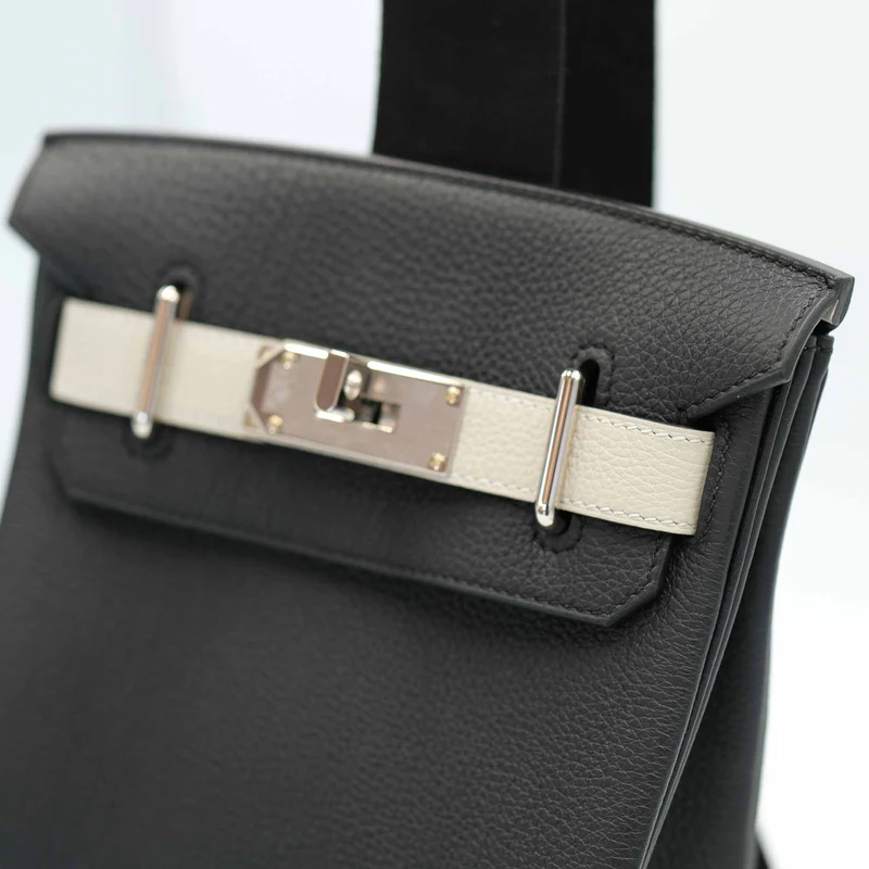 Hermès Birkin HSS HAC A Dos PM - Black Togo & Craie Swift - Palladium Hardware 5 Hermès Birkin HSS HAC A Dos PM - Black Togo & Craie Swift - Palladium Hardware - Image 5