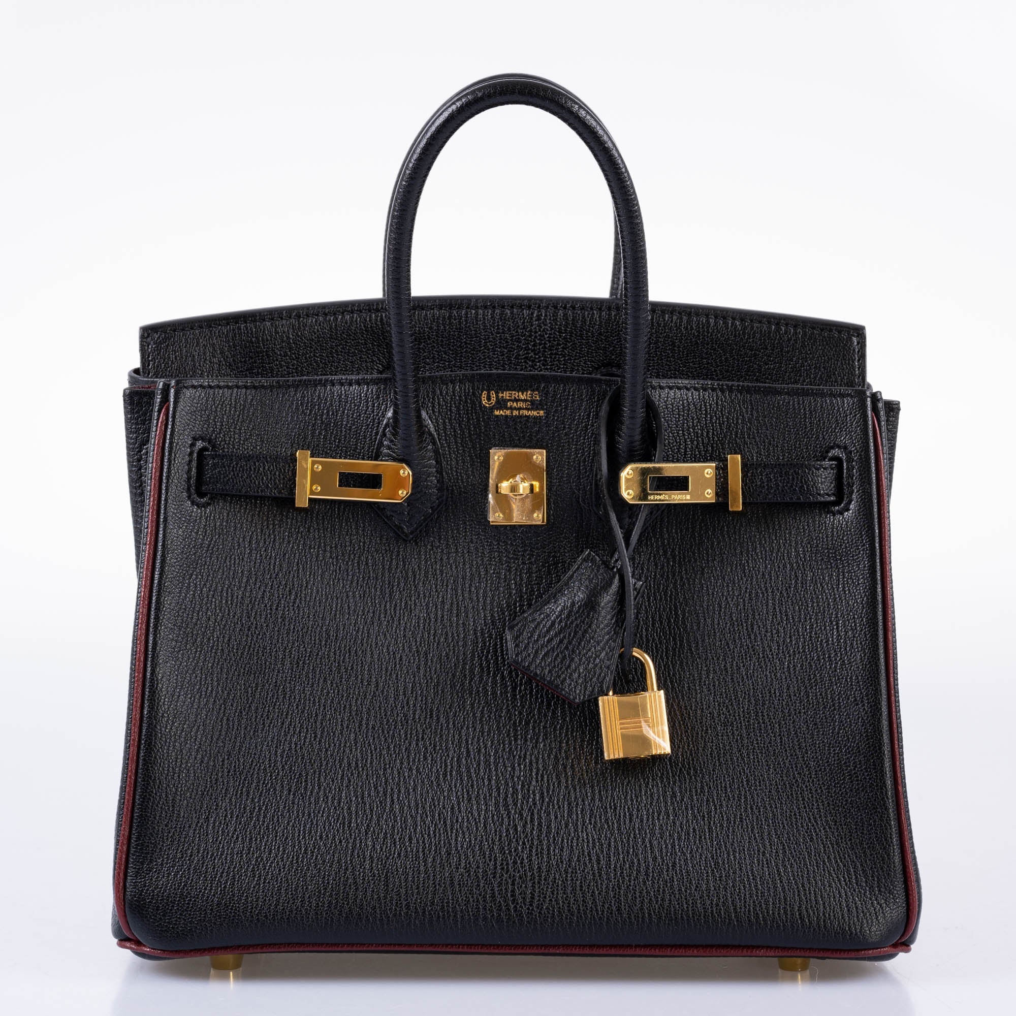 Hermès HSS Birkin 25: Black Rouge H Chevre Gold - Luxury Handbag 3 Hermès HSS Birkin 25: Black Rouge H Chevre Gold - Luxury Handbag - Image 3