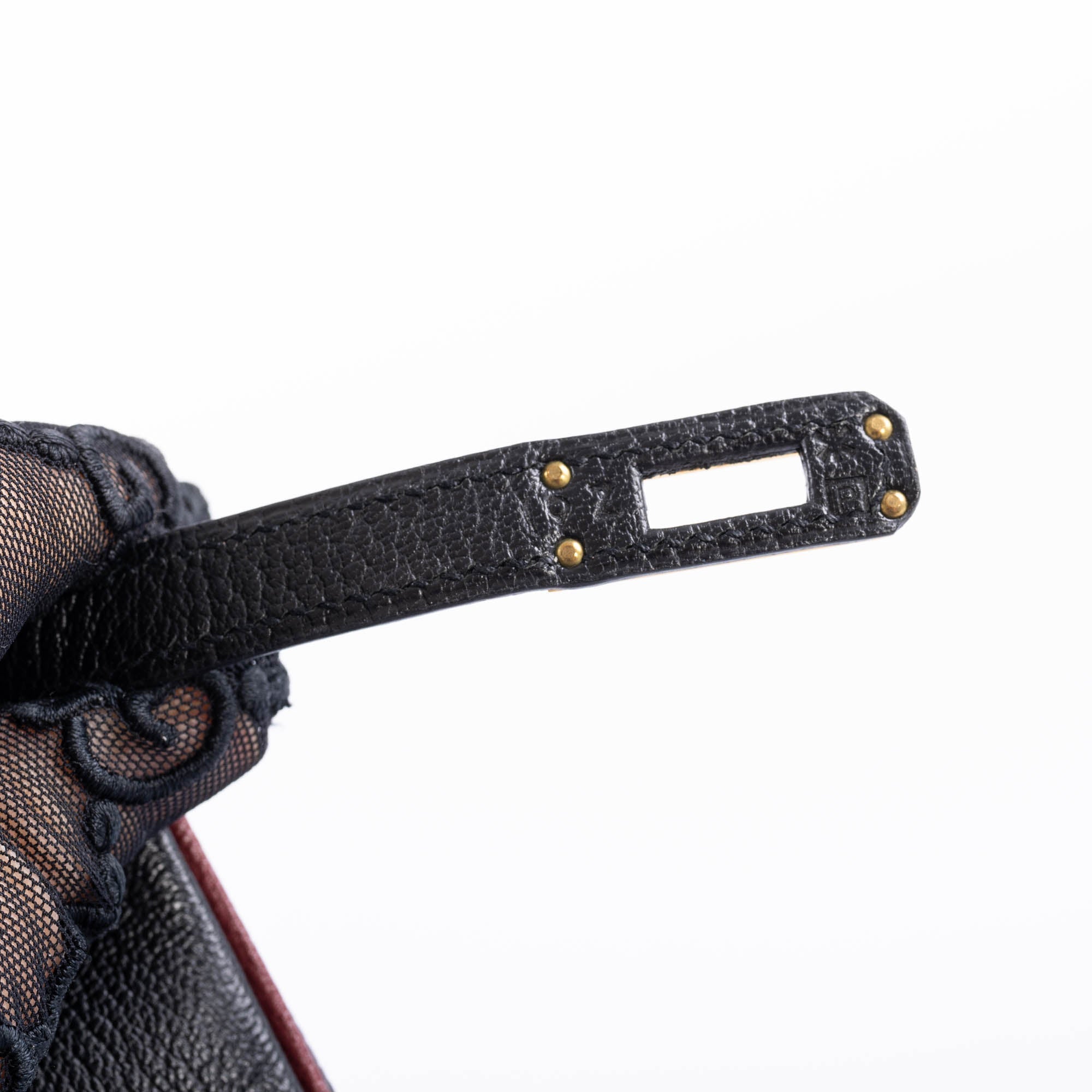 Hermès HSS Birkin 25: Black Rouge H Chevre Gold - Luxury Handbag 2 Hermès HSS Birkin 25: Black Rouge H Chevre Gold - Luxury Handbag - Image 2