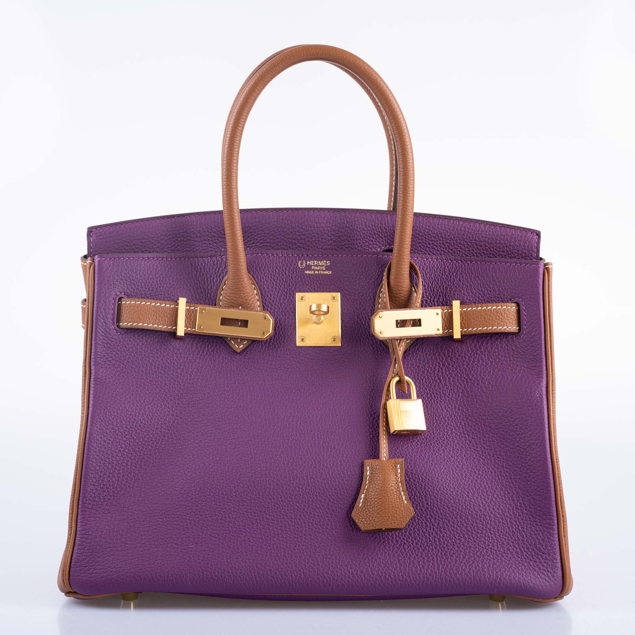 Hermès HSS Birkin 30 Anemone: Elegant Gold Hardware, Togo Leather 4 Hermès HSS Birkin 30 Anemone: Elegant Gold Hardware, Togo Leather - Image 4