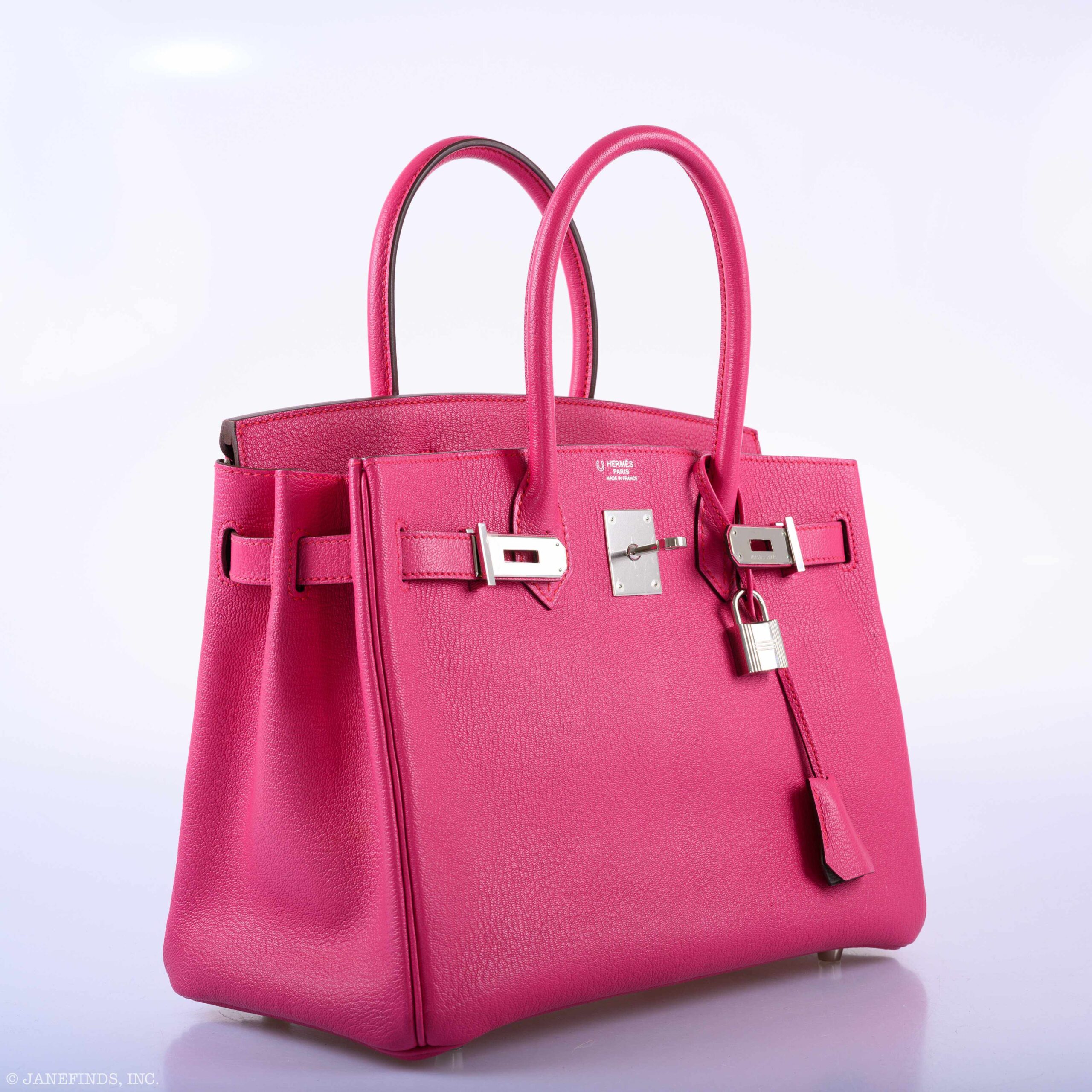 Hermès HSS Birkin 30 - Chevre Leather, rose shocking Palladium Hardware 7 Hermès HSS Birkin 30 - Chevre Leather, rose shocking Palladium Hardware - Image 7