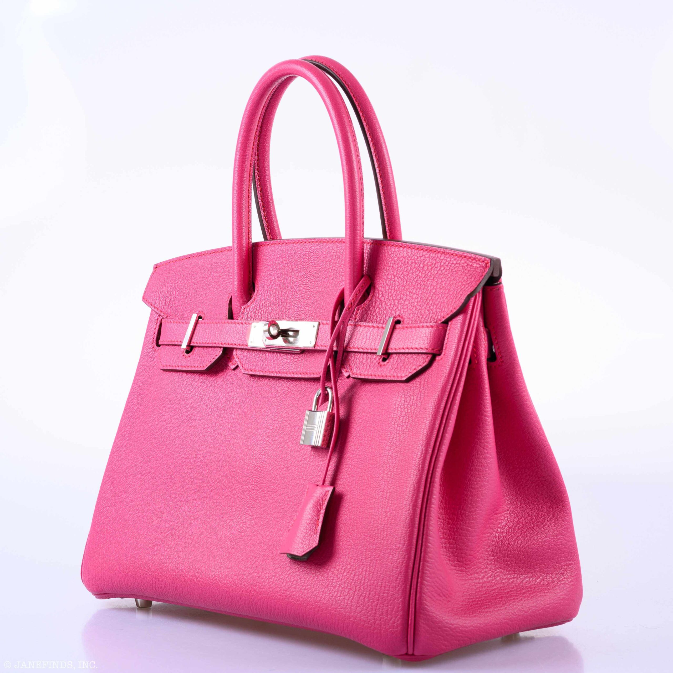 Hermès HSS Birkin 30 - Chevre Leather, rose shocking Palladium Hardware 8 Hermès HSS Birkin 30 - Chevre Leather, rose shocking Palladium Hardware - Image 8