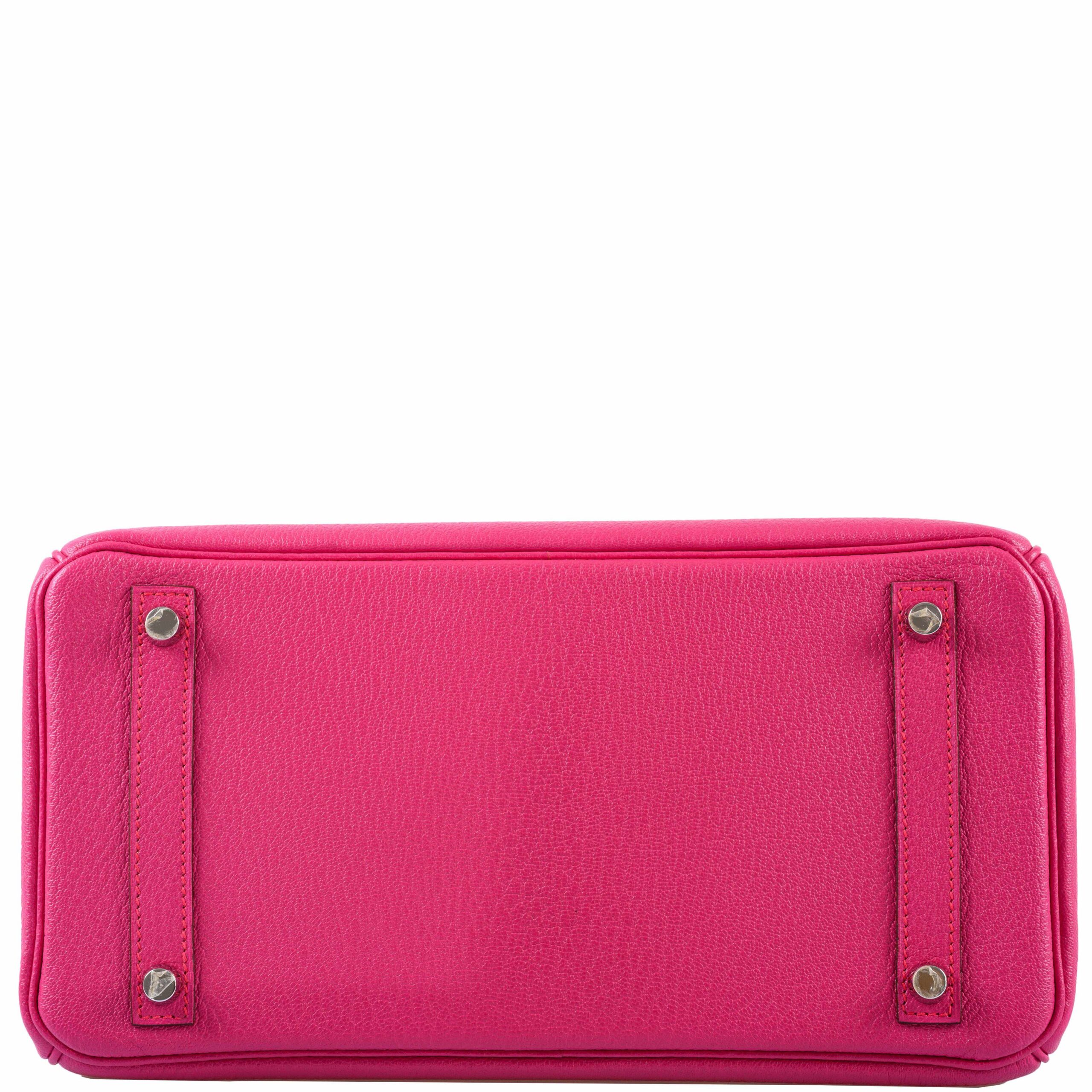 Hermès HSS Birkin 30 - Chevre Leather, rose shocking Palladium Hardware 3 Hermès HSS Birkin 30 - Chevre Leather, rose shocking Palladium Hardware - Image 3