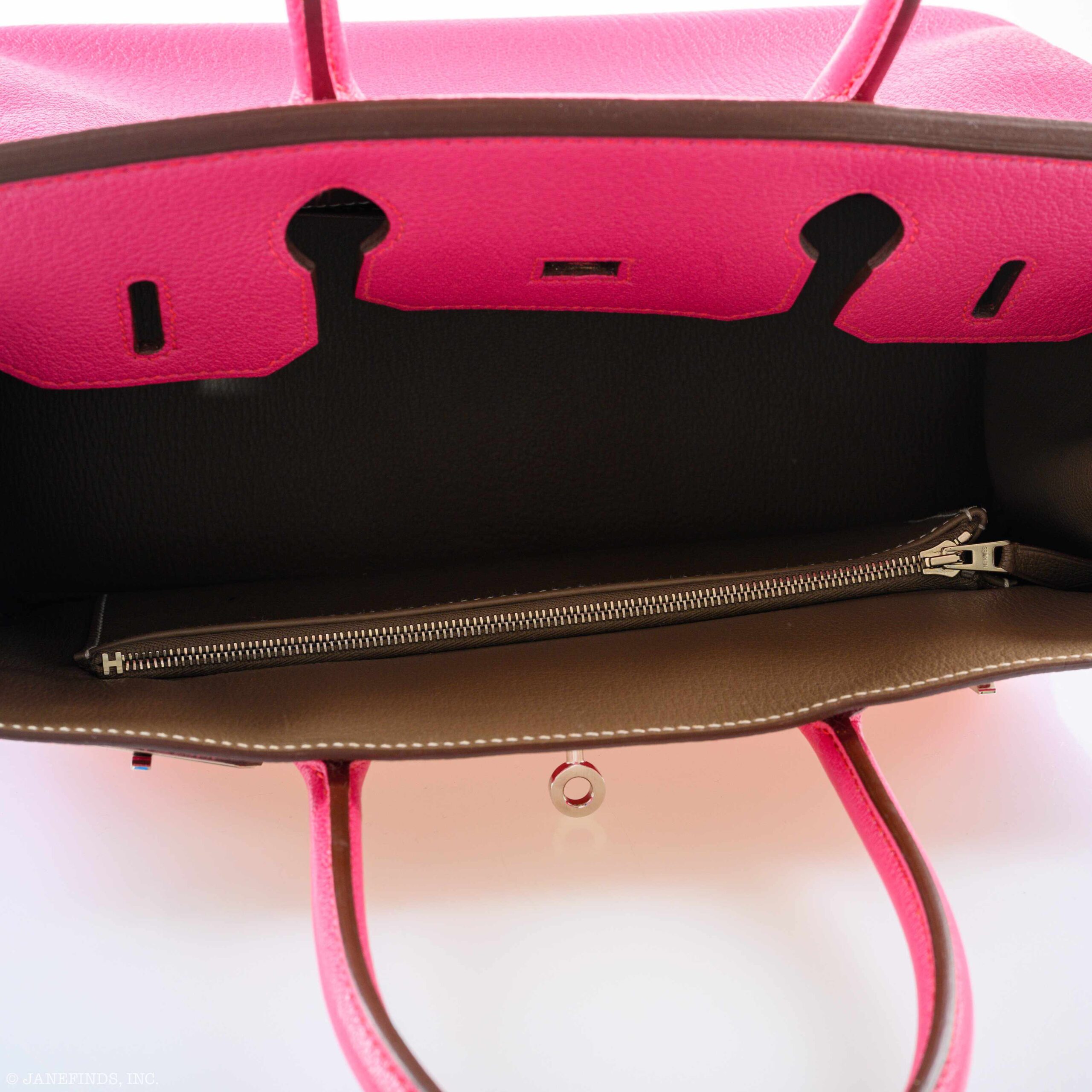 Hermès HSS Birkin 30 - Chevre Leather, rose shocking Palladium Hardware 4 Hermès HSS Birkin 30 - Chevre Leather, rose shocking Palladium Hardware - Image 4