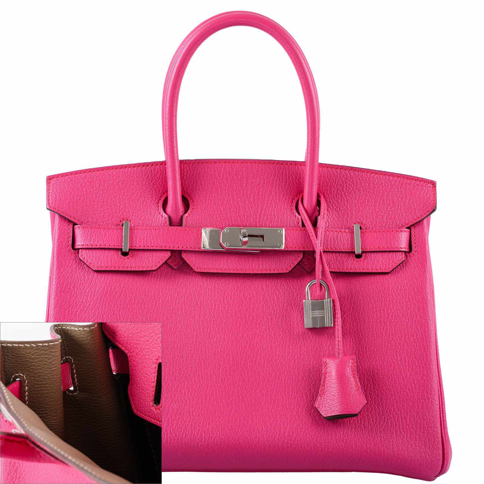 Hermès HSS Birkin 30 - Chevre Leather, rose shocking Palladium Hardware 9 Hermès HSS Birkin 30 - Chevre Leather, rose shocking Palladium Hardware - Image 9