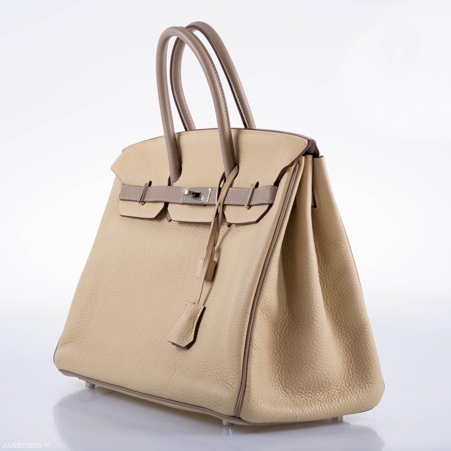 Hermès HSS Birkin 35: Parchemin & Etoupe Epsom, Palladium Hardware 11 Hermès HSS Birkin 35: Parchemin & Etoupe Epsom, Palladium Hardware - Image 11