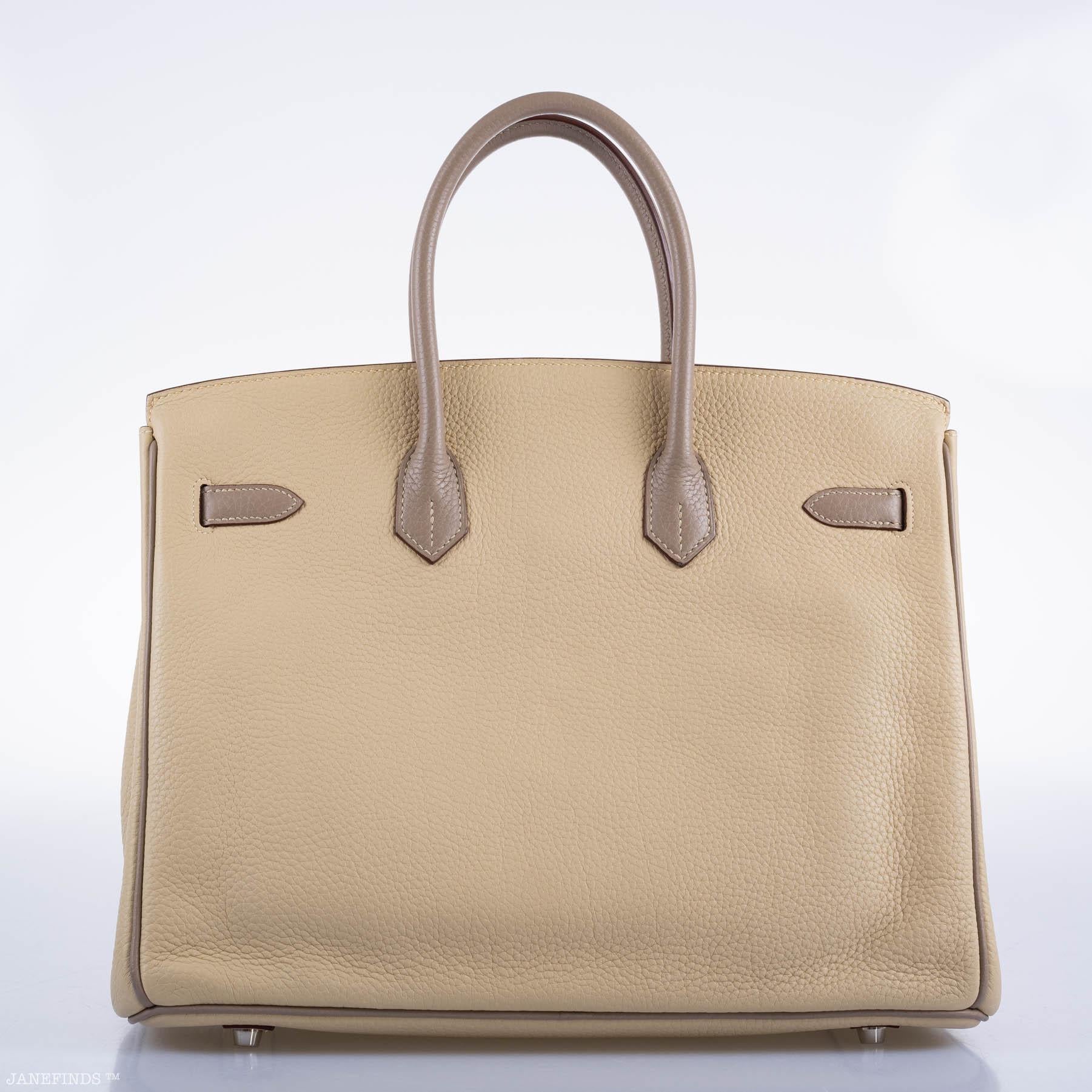 Hermès HSS Birkin 35: Parchemin & Etoupe Epsom, Palladium Hardware 9 Hermès HSS Birkin 35: Parchemin & Etoupe Epsom, Palladium Hardware - Image 9