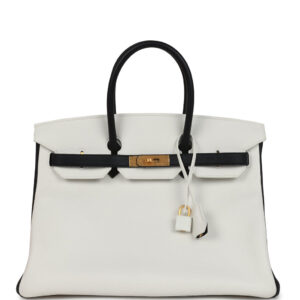 Hermès HSS Birkin 35 White/Black Clemence Gold Hardware - Special Order 4 Hermès HSS Birkin 35 WhiteBlack Clemence Gold Hardware – Special Order
