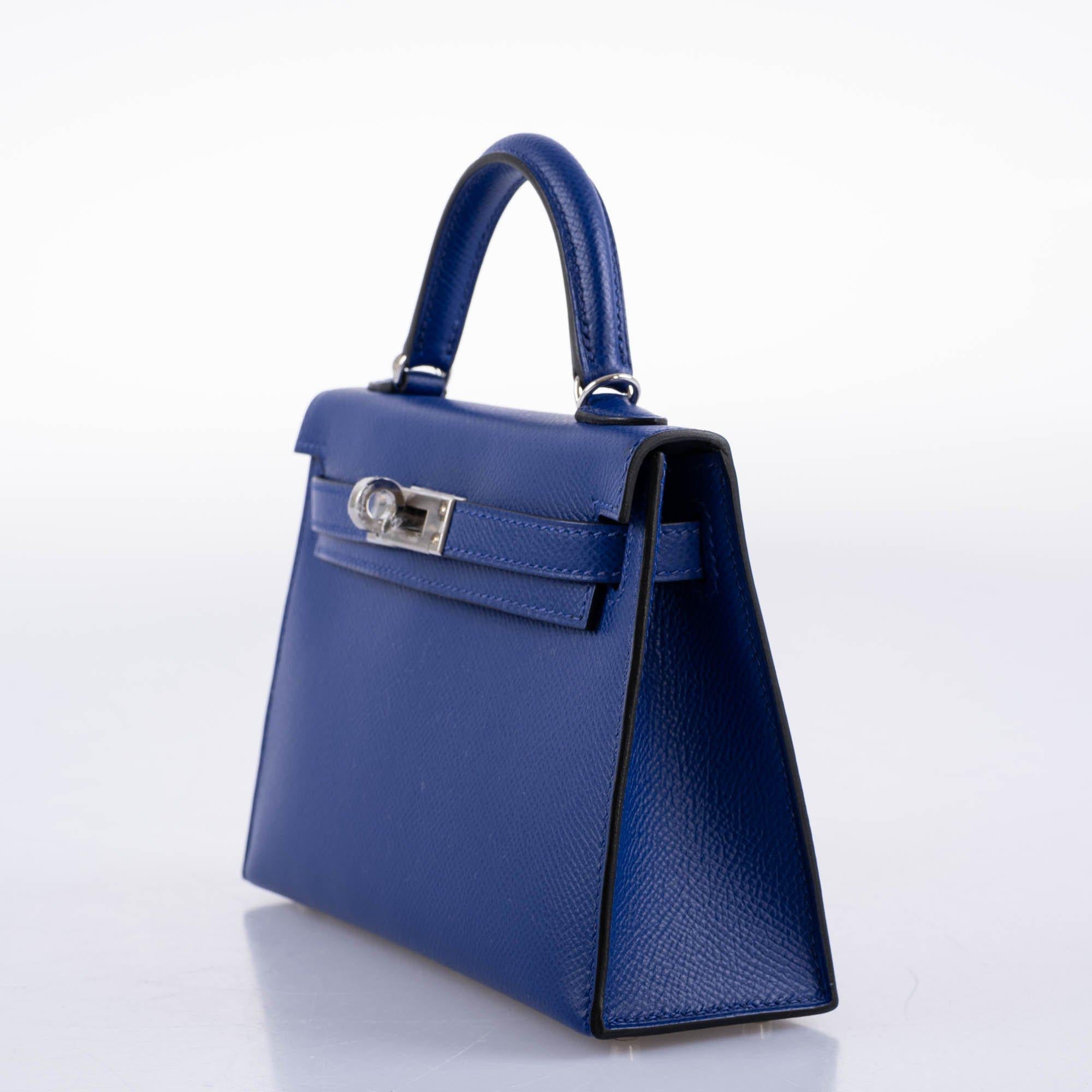Hermès HSS Kelly Mini Blue Electric Epsom Palladium 4 Hermès HSS Kelly Mini Blue Electric Epsom Palladium - Image 4