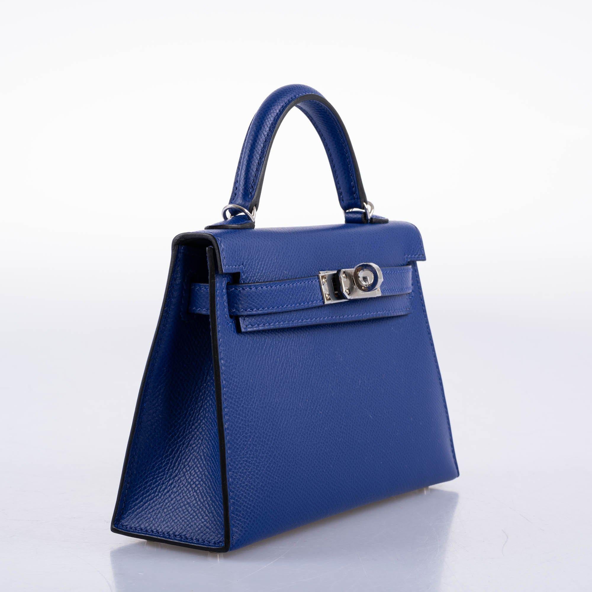 Hermès HSS Kelly Mini Blue Electric Epsom Palladium 6 Hermès HSS Kelly Mini Blue Electric Epsom Palladium - Image 6