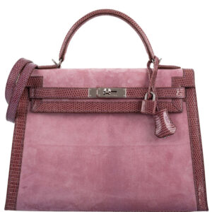 Hermes-HSS-Kelly-32-Sellier-Mauve-Lizard-and-Rose-Indienne-Doblis-Suede-Palladium-Hardware