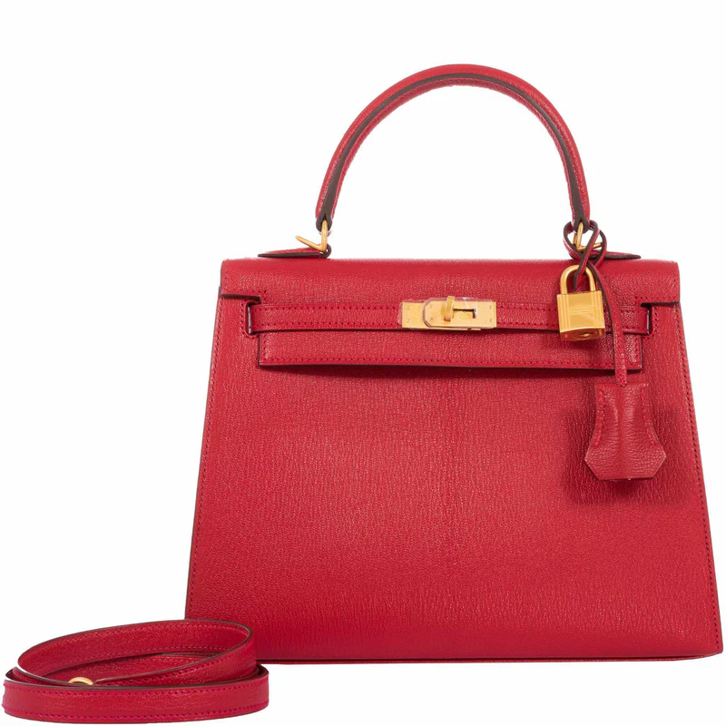 Hermès Kelly 25 HSS Rouge Casaque Chevre Goat Bag - Special Order 1 Hermes-Kelly-25-HSS-Sellier-Rouge-Casaque-Chevre-Goat-Brushed-Gold-Hardware-Special-Order