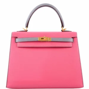 Hermes-Kelly-25-Sellier-HSS-Bi-Color-Roze-Azalee-Gris-Mouette-Epsom-Brushed-Gold-Hardware-2019-D