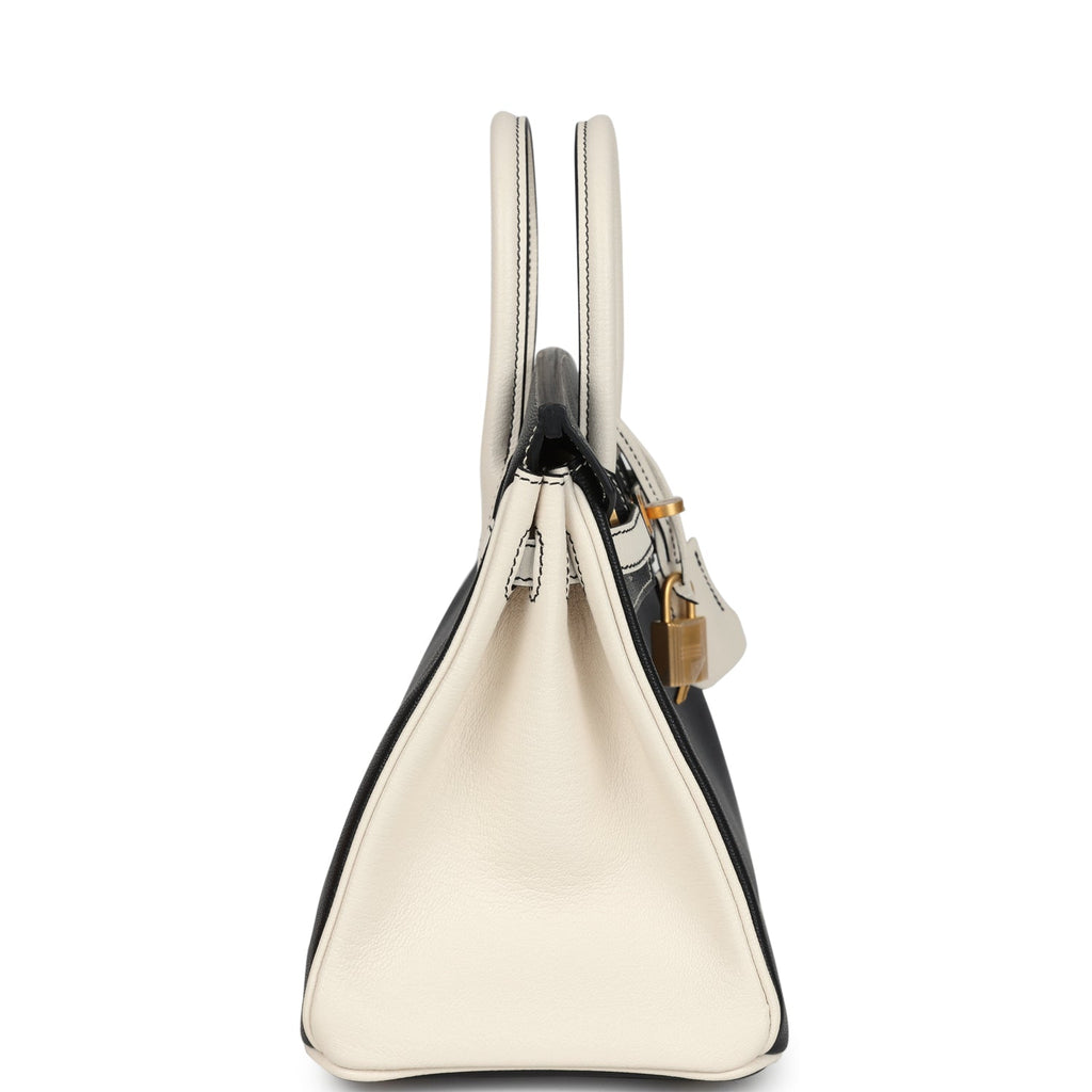 Hermès HSS Birkin 25 Bi-Color Black/Nata Chevre Brushed Gold Hardware 3 Hermès HSS Birkin 25 Bi-Color Black/Nata Chevre Brushed Gold Hardware - Image 3