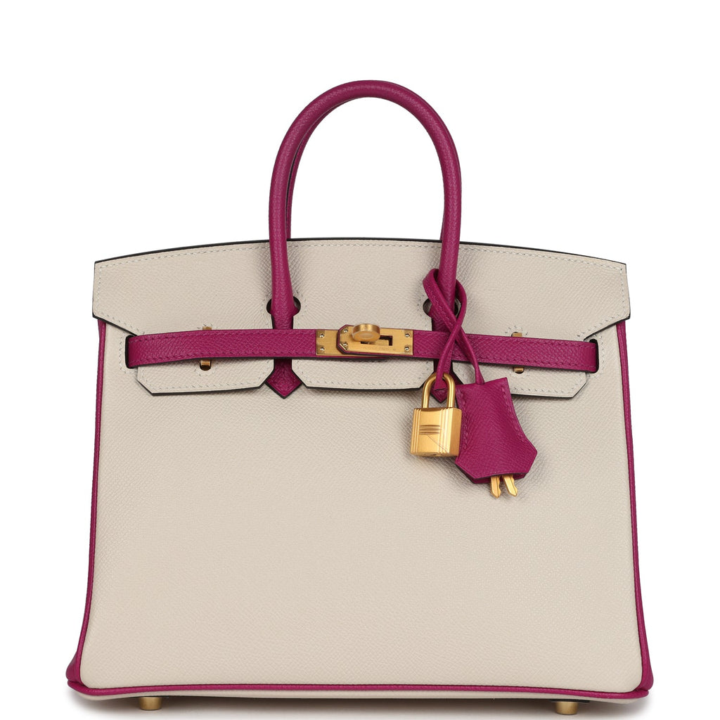 Hermès Special Order Birkin 25 Craie Rose Pourpre Epsom Gold Hardware 1 Hermès Special Order (HSS) Birkin 25 Craie and Rose Pourpre Epsom Brushed Gold Hardware