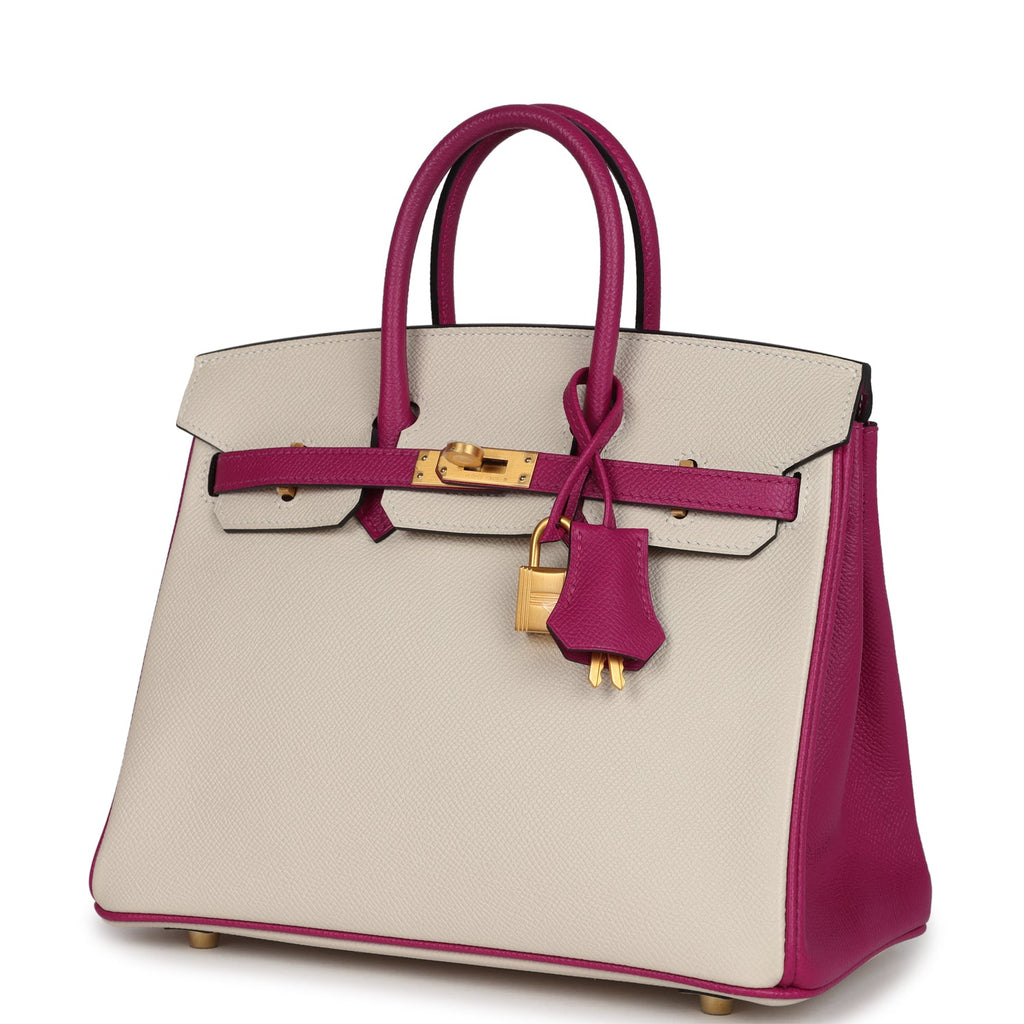 Hermès Special Order Birkin 25 Craie Rose Pourpre Epsom Gold Hardware 5 Hermès Special Order Birkin 25 Craie Rose Pourpre Epsom Gold Hardware - Image 5