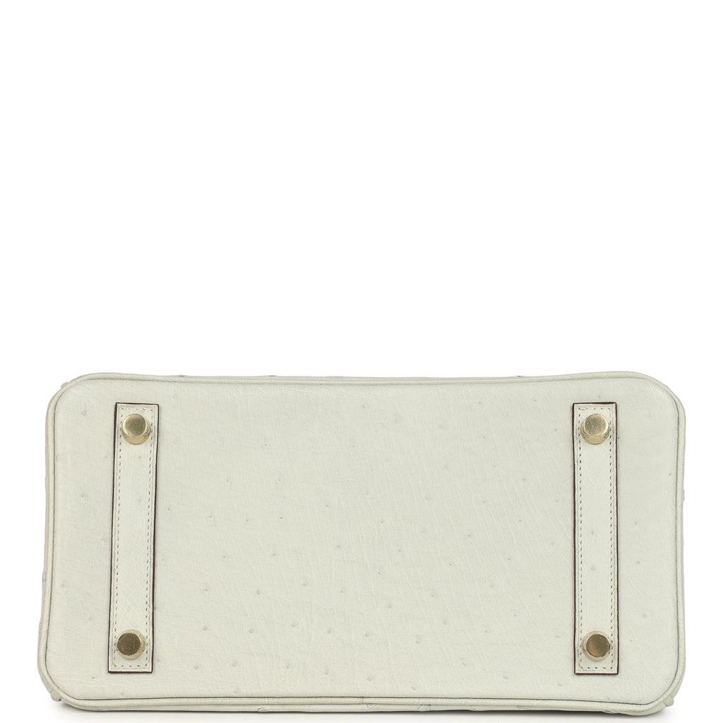 Hermès Special Order Birkin 25 Gris Perle Ostrich Bag - Brushed Gold Hardware 6 Hermès Special Order Birkin 25 Gris Perle Ostrich Bag - Brushed Gold Hardware - Image 6