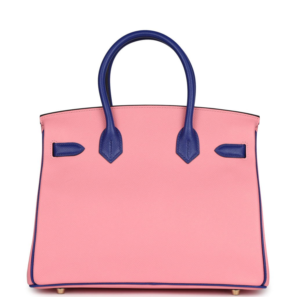 Hermès HSS Birkin 30 in Rose Confetti & Bleu Electric Epsom, Brushed Gold 4 Hermès HSS Birkin 30 in Rose Confetti & Bleu Electric Epsom, Brushed Gold - Image 4