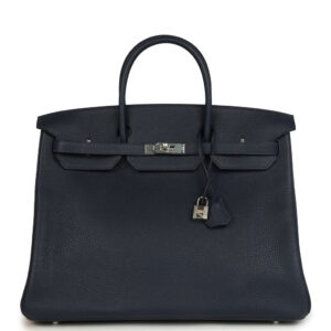 Hermès Special Order (HSS) Birkin 40 Bleu Nuit Verso Togo Palladium Hardware