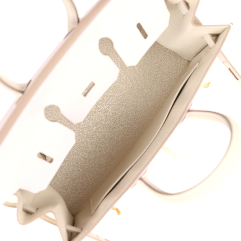 Hermès HSS Birkin Sellier 25: Mauve Pale & Craie Epsom, Brushed Gold Hardware 8 Hermès HSS Birkin Sellier 25: Mauve Pale & Craie Epsom, Brushed Gold Hardware - Image 8