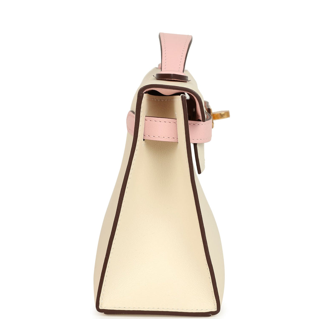 Hermès HSS Kelly Pochette Nata/Rose Sakura Swift Gold Hardware 3 Hermès HSS Kelly Pochette Nata/Rose Sakura Swift Gold Hardware - Image 3