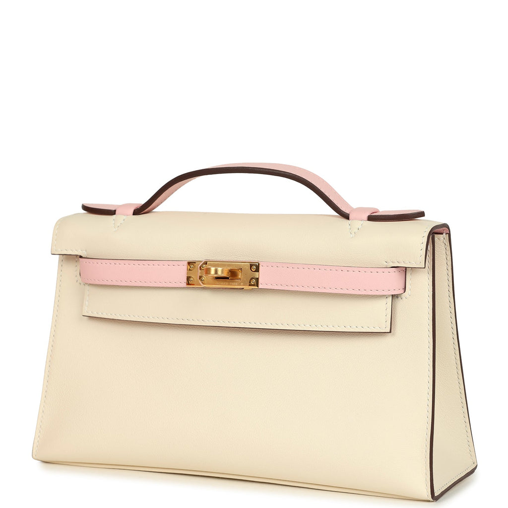 Hermès HSS Kelly Pochette Nata/Rose Sakura Swift Gold Hardware 5 Hermès HSS Kelly Pochette Nata/Rose Sakura Swift Gold Hardware - Image 5