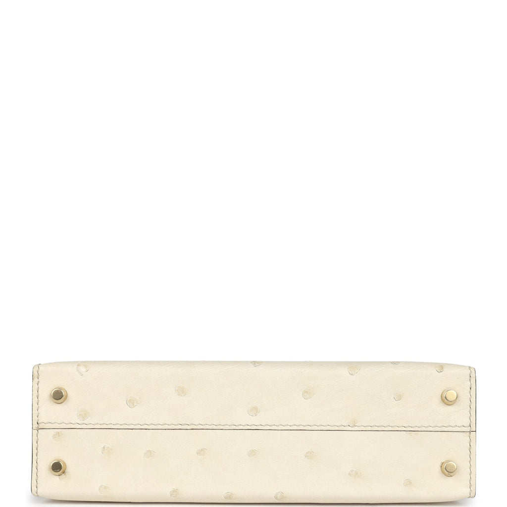 Hermès Special Order (HSS) Mini kelly Beton and Gris Tourterelle Ostrich Permabrass Hardware 6 Hermès Special Order (HSS) Mini kelly Beton and Gris Tourterelle Ostrich Permabrass Hardware - Image 6