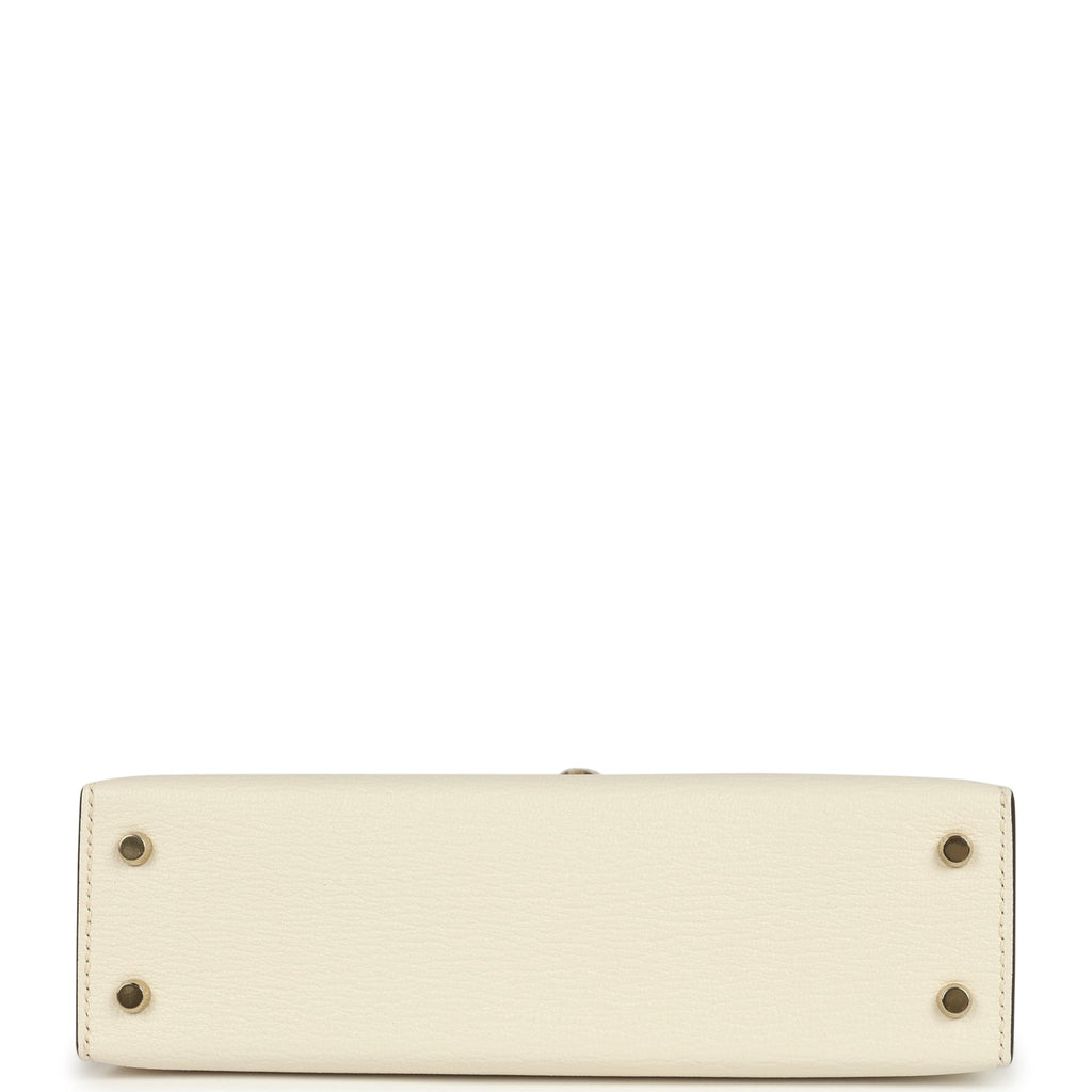 Hermès Special Order Mini kelly - Nata/Etoupe Chevre Mysore - Permabrass 6 Hermès Special Order Mini kelly - Nata/Etoupe Chevre Mysore - Permabrass - Image 6