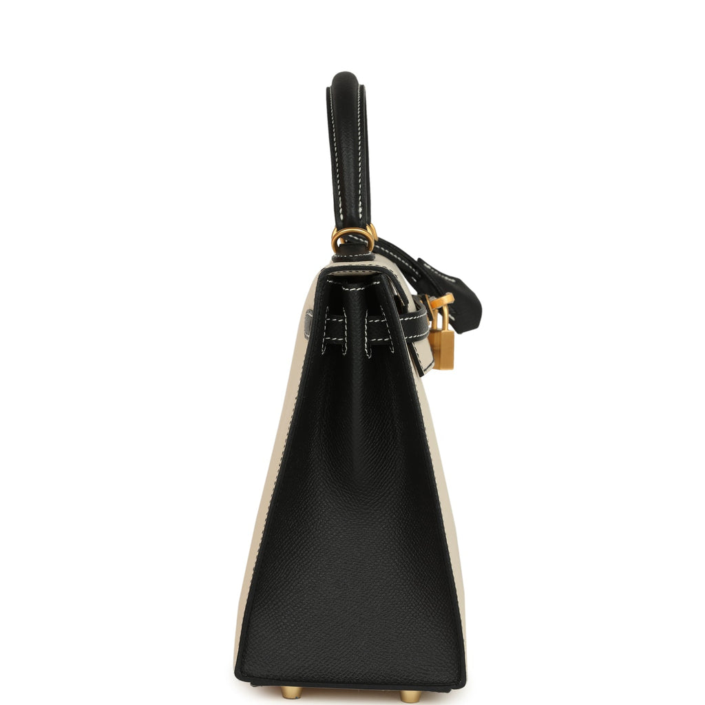 Hermès Kelly Sellier 25 Craie/Black Epsom Gold Hardware - Special Order (HSS) 3 Hermès Kelly Sellier 25 Craie/Black Epsom Gold Hardware - Special Order (HSS) - Image 3