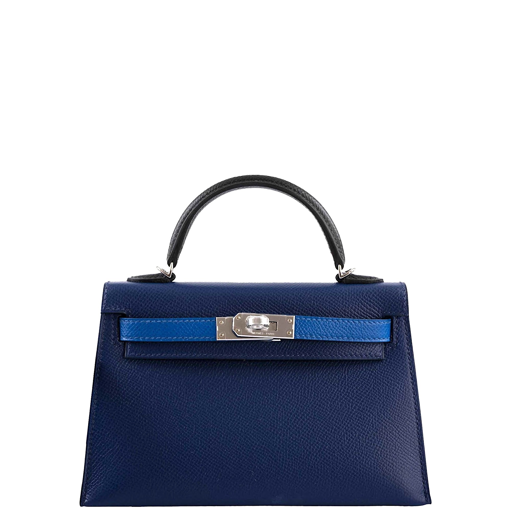 Tricolor Mini Kelly Bleu Saphir Epsom Bag - Hermès France 8 Tricolor Mini Kelly Bleu Saphir Epsom Bag - Hermès France - Image 8