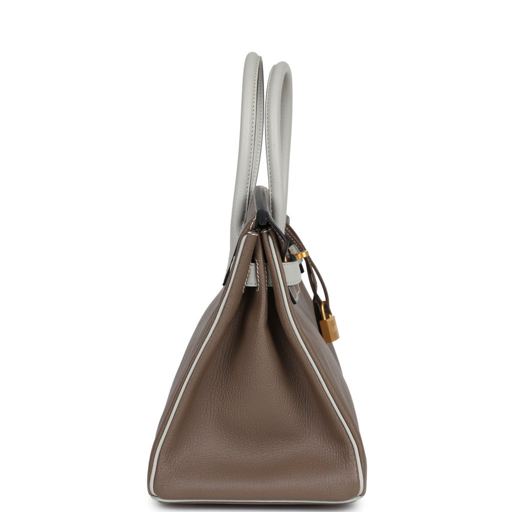 Hermès Special Order Birkin 30 Etoupe/Gris Perle - Brushed Gold Hardware 3 Hermès Special Order Birkin 30 Etoupe/Gris Perle - Brushed Gold Hardware - Image 3