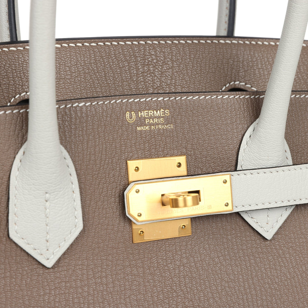 Hermès Special Order Birkin 30 Etoupe/Gris Perle - Brushed Gold Hardware 7 Hermès Special Order Birkin 30 Etoupe/Gris Perle - Brushed Gold Hardware - Image 7
